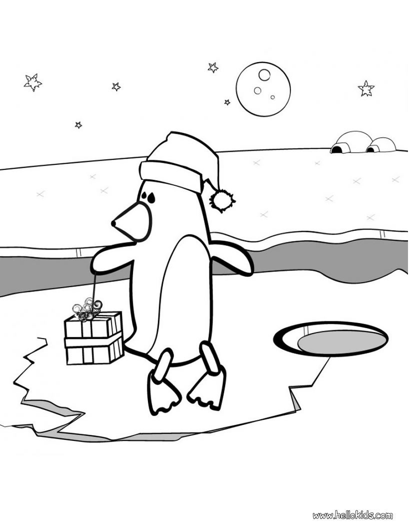 Animal jokes Penguin coloring page
