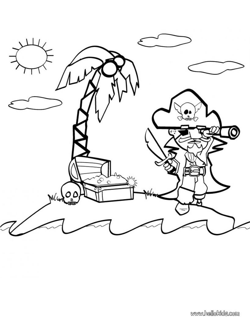 Pirate Coloring Pages Hellokids