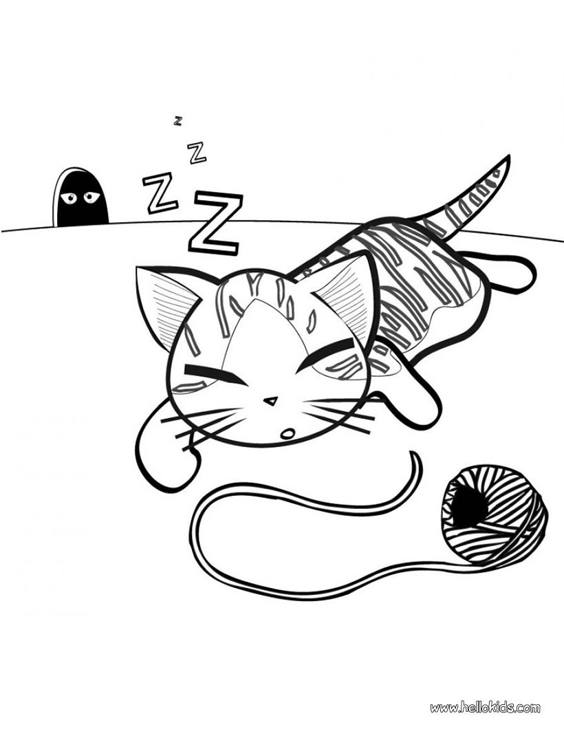 Cute kitten coloring pages   Hellokids.com