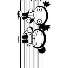 Pucca and her friend coloring page