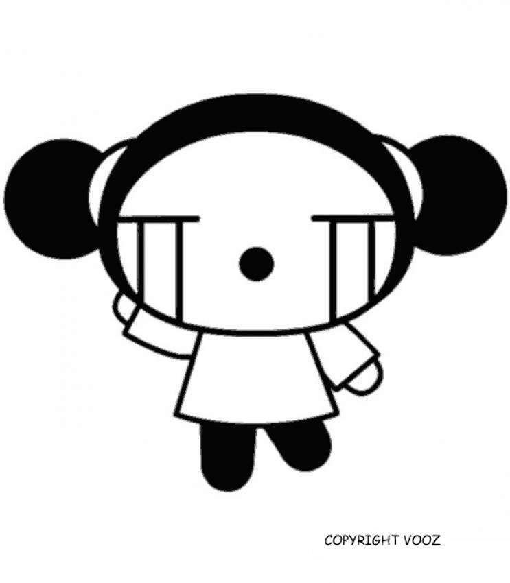 Pucca is crying coloring pages - Hellokids.com