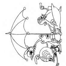 Space Goofs and an umbrella coloring page - Coloring - CARTOON CHARACTERS Coloring Pages - SPACE GOOFS coloring pages