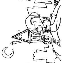 Space Goofs' house coloring page