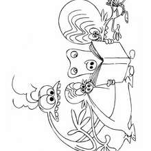 Space Goofs reading a book coloring page - Coloring - CARTOON CHARACTERS Coloring Pages - SPACE GOOFS coloring pages