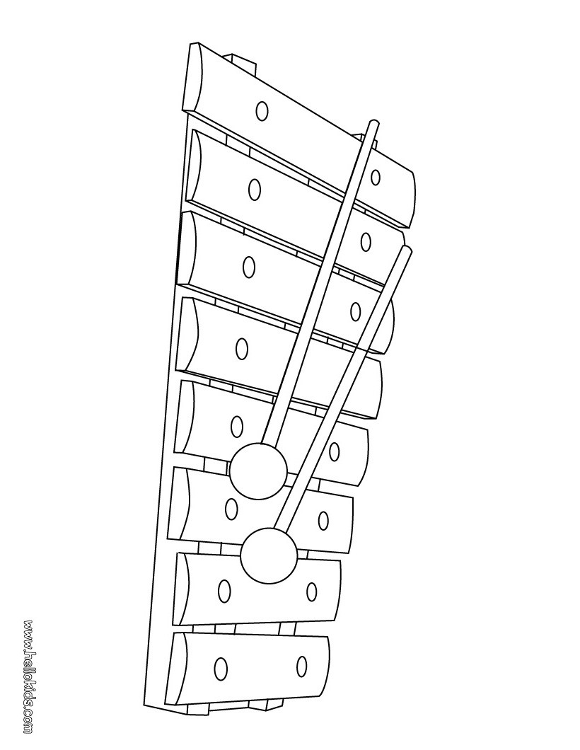 Xylophone coloring pages - Hellokids.com