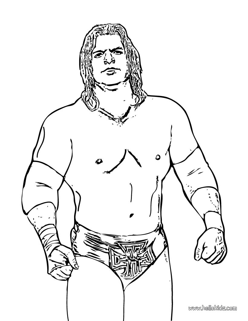 Wrestler triple h coloring pages Hellokidscom