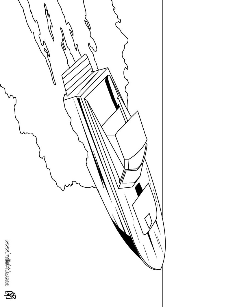 online. Have fun coloring this Motor boat coloring page from BOAT 