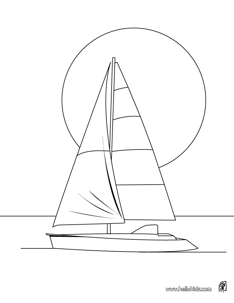 39+ Sailboat Coloring Page Free Download