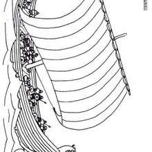Longship coloring page