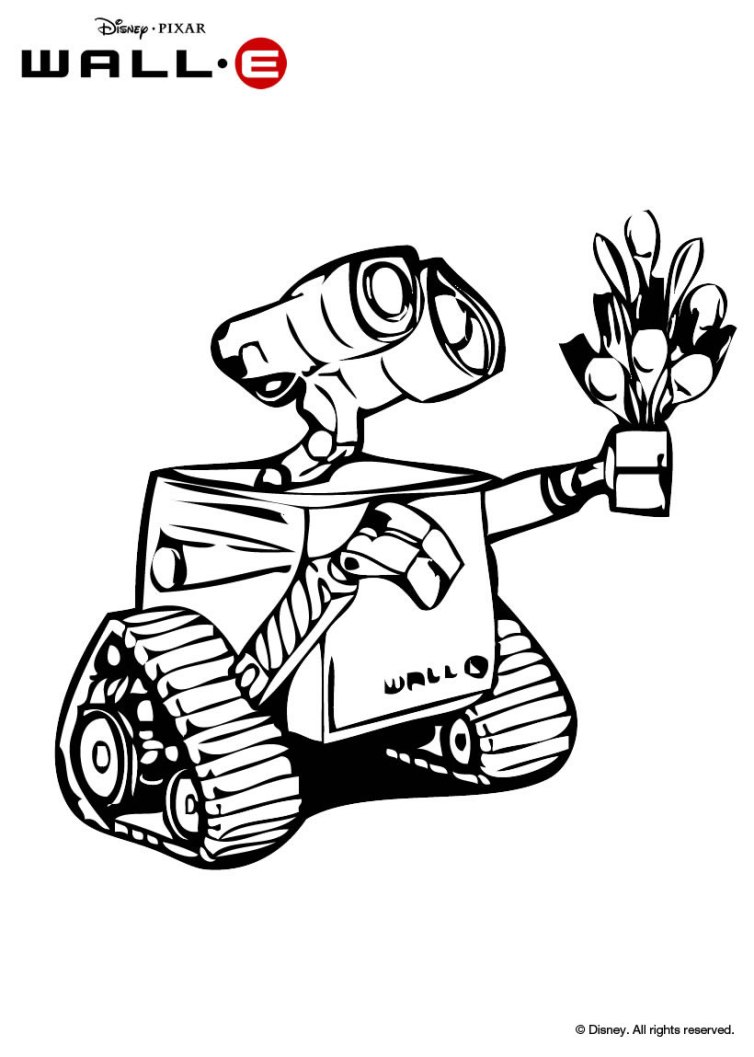 wall e and eve coloring pages - photo #32