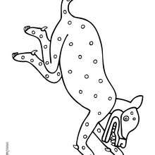 Carcajou coloring page - Coloring - Animal coloring pages - Prehispanic animal coloring pages