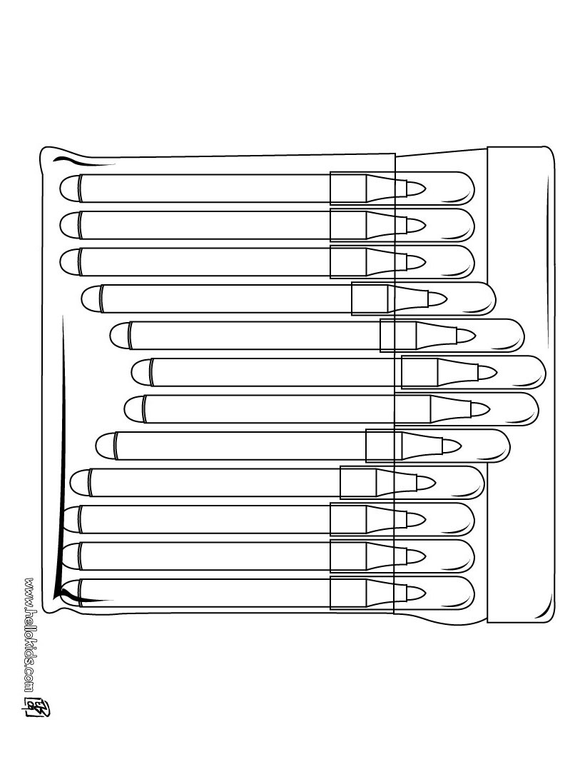 Pencils coloring page