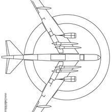 Fighter plane coloring page