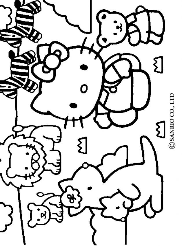 coloring pages of hello kitty