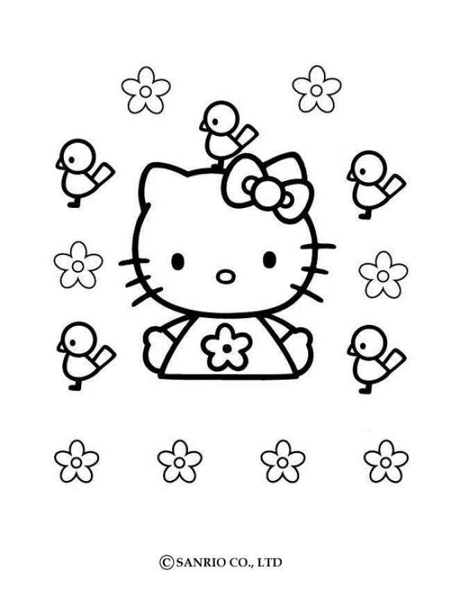 Coloriage Hello Kitty - Hello Kitty - Just Color Crianças