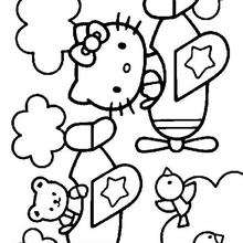 Hello Kitty and friends coloring page - Coloring page - GIRL coloring pages - HELLO KITTY coloring pages