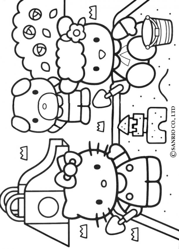 coloring pages of hello kitty