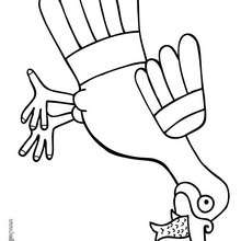 Night Heron coloring page - Coloring - Animal coloring pages - Prehispanic animal coloring pages