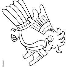 Parrot coloring page - Coloring - Animal coloring pages - Prehispanic animal coloring pages