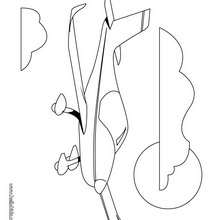 Private aircraft coloring page