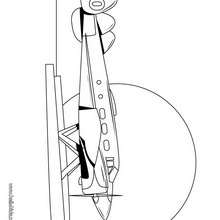 Sea plane coloring page