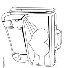 School bag for girls coloring page - Coloring - School coloring pages