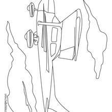Small plane coloring page