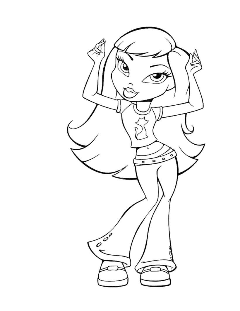 Free Printable Bratz Coloring Pages For Kids  Online coloring pages, Cool  coloring pages, Princess coloring pages