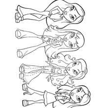 Bratz girls coloring page - Coloring - Cartoon Characters Coloring Pages - Bratz coloring pages