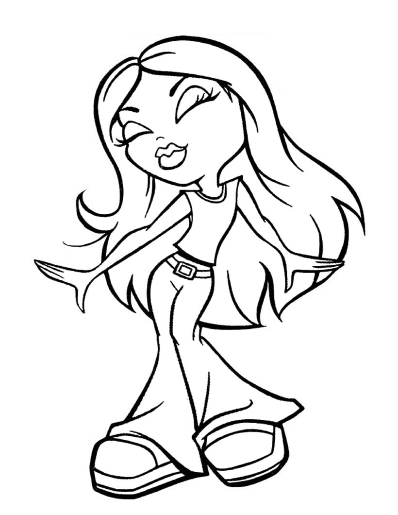 Bratz Coloring Pages 18 Online Toy Dolls Printables Girls Pretty
