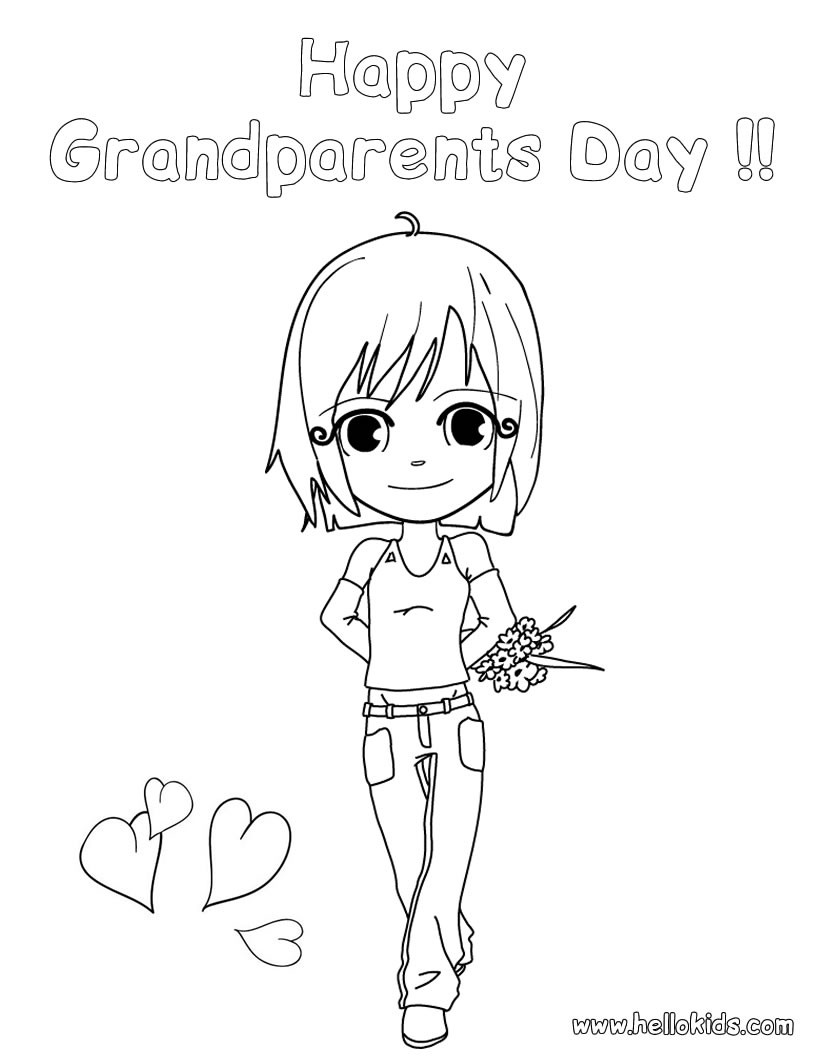 Happy grandparents' day coloring pages - Hellokids.com