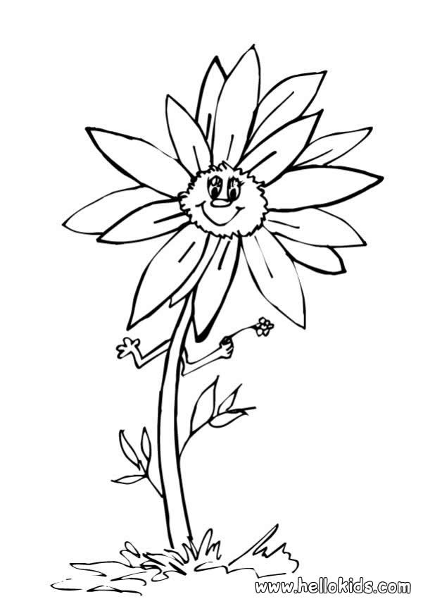 sunflower coloring pages  hellokids
