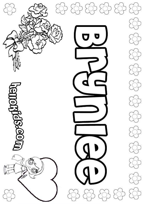 name coloring pages for girls - photo #42