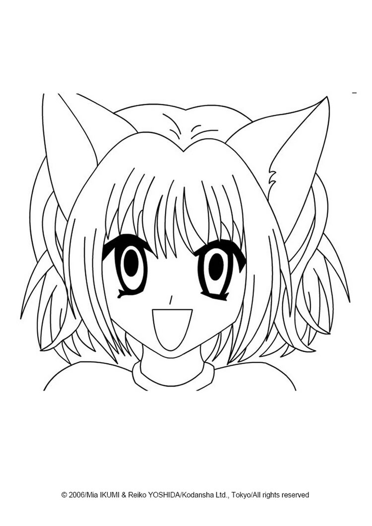 Tokyo Aliens Ichigo Momomiya coloring picture Coloring page MANGA coloring pages TOKYO MEW MEW coloring