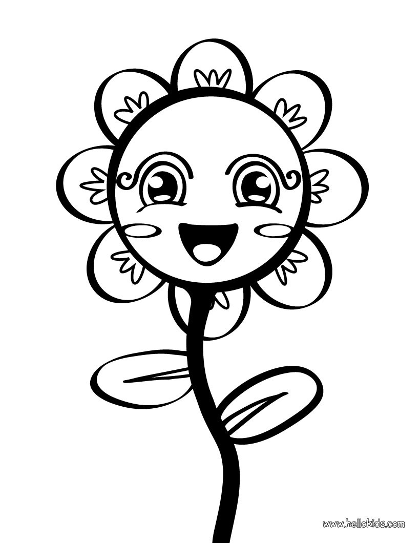 Flower toy coloring pages   Hellokids.com