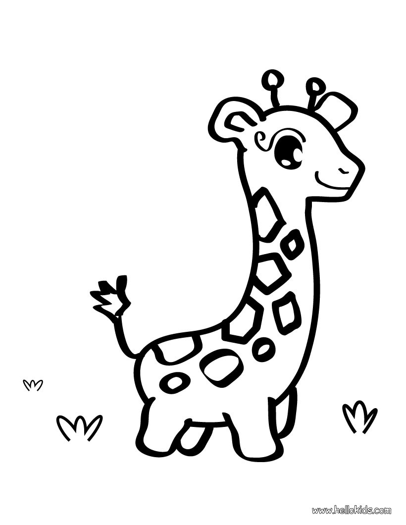 baby giraffe coloring pages - photo #11