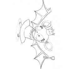 Halloween Bat Queen coloring page - Coloring - Holiday coloring pages - Halloween coloring pages - Vampire Bats and Dracula coloring pages