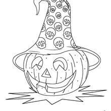 Halloween pumpkin head coloring page - Coloring page - HOLIDAY coloring pages - HALLOWEEN coloring pages - HALLOWEEN PUMPKIN coloring pages