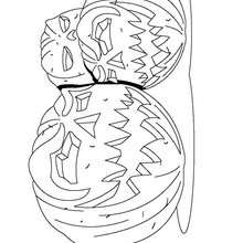 Scary pumpkins coloring page - Coloring page - HOLIDAY coloring pages - HALLOWEEN coloring pages - HALLOWEEN PUMPKIN coloring pages