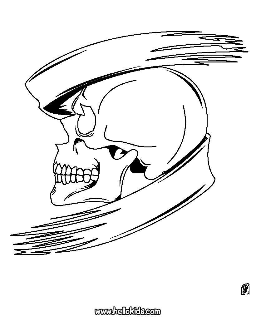 Ghostly Skull Halloween skull coloring page Coloring page HOLIDAY coloring pages HALLOWEEN coloring pages