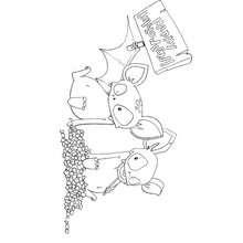 Halloween bat coloring page - Coloring - Holiday coloring pages - Halloween coloring pages - Vampire Bats and Dracula coloring pages