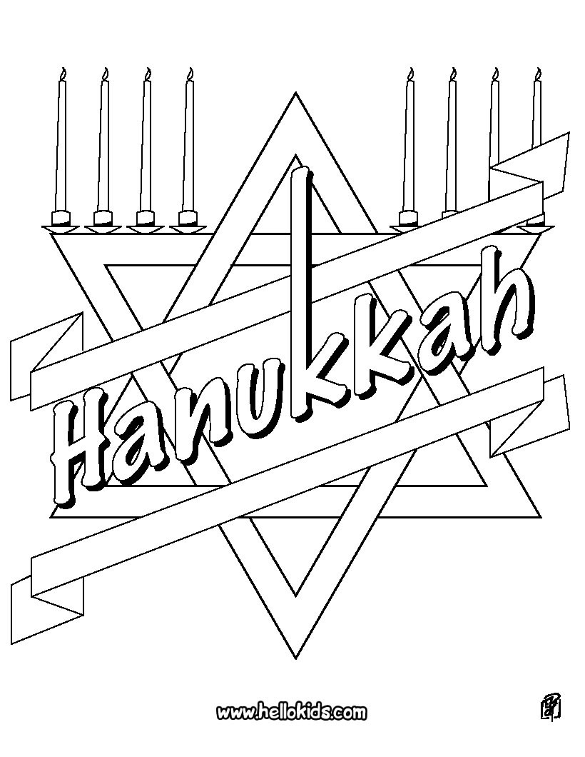 Hanukkah symbols coloring page Coloring page HOLIDAY coloring pages HANUKKAH coloring pages