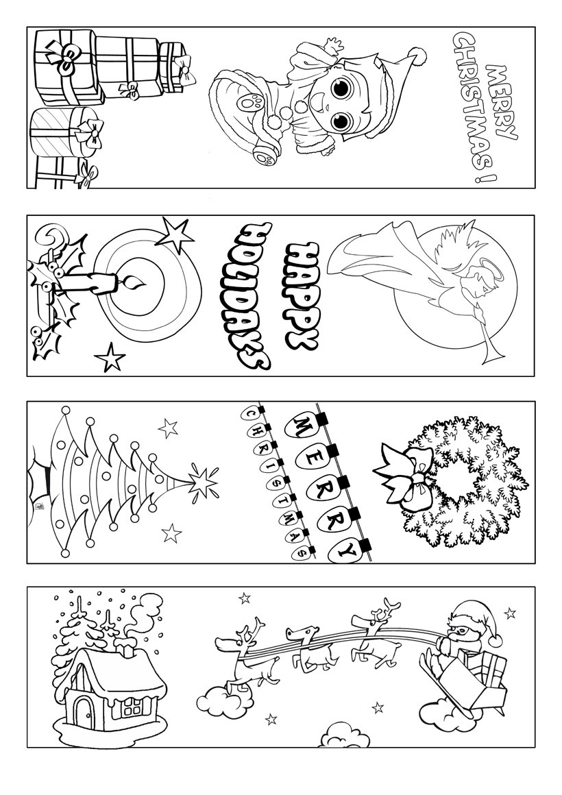 black-white-christmas-bookmarks