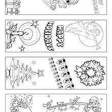 Christmas bookmark coloring page - Kids Craft - BOOKMARKS - Christmas Bookmarks