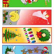 Colored Christmas bookmark - Kids Craft - BOOKMARKS - Christmas Bookmarks