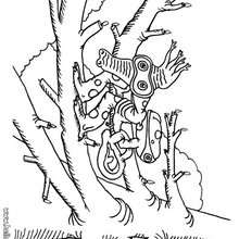 Crocodile monster coloring page - Coloring page - HOLIDAY coloring pages - HALLOWEEN coloring pages - HALLOWEEN MONSTER coloring pages