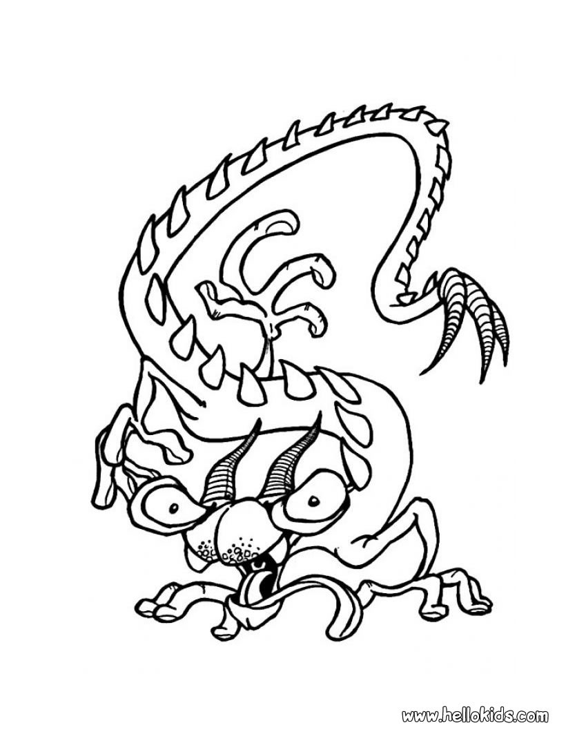 Dragon monster coloring pages - Hellokids.com