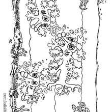 Fishleaves monsters coloring page - Coloring page - HOLIDAY coloring pages - HALLOWEEN coloring pages - HALLOWEEN MONSTER coloring pages