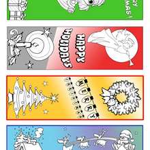 Half-colored Christmas bookmark
