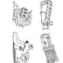 Halloween creature coloring page